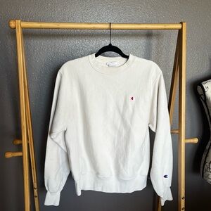 Champion Men's Crewneck Sweatshirt in Off-White